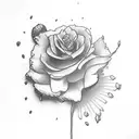 A date with "2. des 1943, with a field strawberry flower tattoo design idea