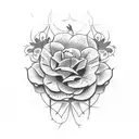 A date with "2. des 1943, with a field strawberry flower tattoo design idea