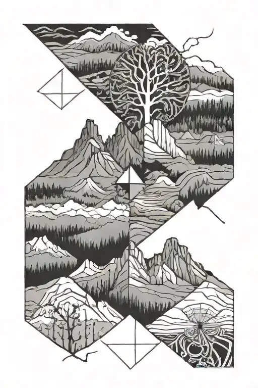 Black Hills South Dakota  tattoo design idea