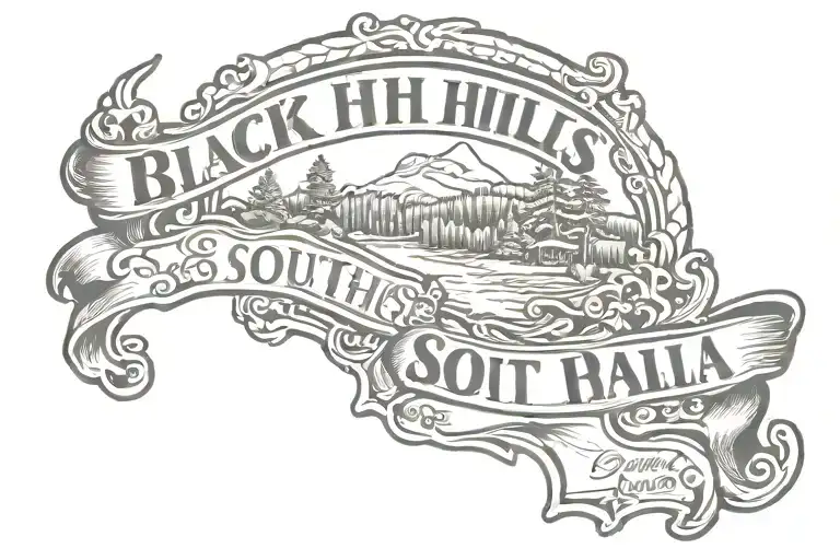 Black Hills South Dakota add text Mason  tattoo  tattoo design idea