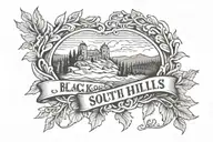 Black Hills South Dakota add text "Mason"  tattoo  tattoo design idea