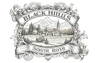 Black Hills South Dakota add text "Mason"  tattoo  tattoo design idea