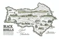Black Hills South Dakota add text Mason  tattoo design idea