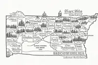 Black Hills South Dakota add text Mason  tattoo design idea