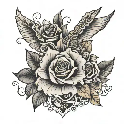 lyric tattoo from adele : hold on (with a heart) tattoo design idea