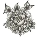 lyric tattoo from adele : hold on (with a heart) tattoo design idea