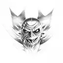 death eaters, harry potter, lotr, naruto, one piece, one punch man, totoro, no name face tattoo design idea