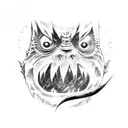 death eaters, harry potter, lotr, naruto, one piece, one punch man, totoro, no name face tattoo design idea