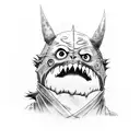 death eaters, harry potter, lotr, naruto, one piece, one punch man, totoro, no name face tattoo design idea