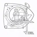 Incorporate elements of Kirill's occupation into a futuristic sci-fi themed tattoo design tattoo design idea