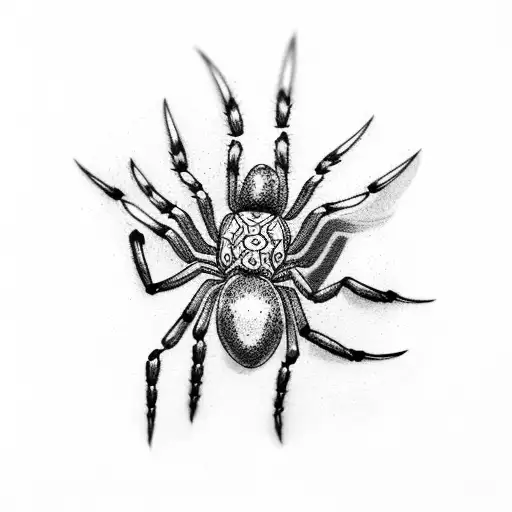 black widow spider tattoo design idea