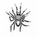 black widow spider tattoo design idea