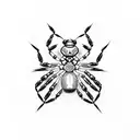 black widow spider tattoo design idea