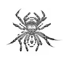 black widow spider tattoo design idea