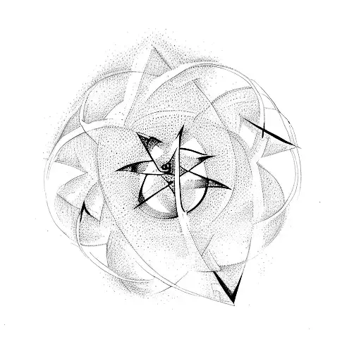 a pentagram tattoo design idea