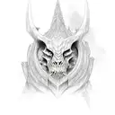  aggrogoth style ivory tower from the neverending story tattoo design idea