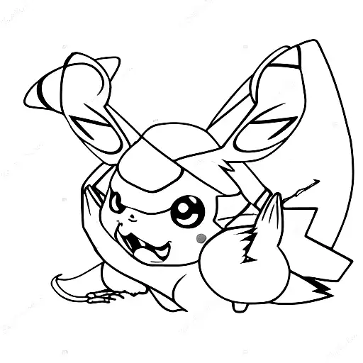 Pikachu as Butterfly tattoo design idea