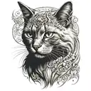 Neva Masquerade cat tattoo design idea