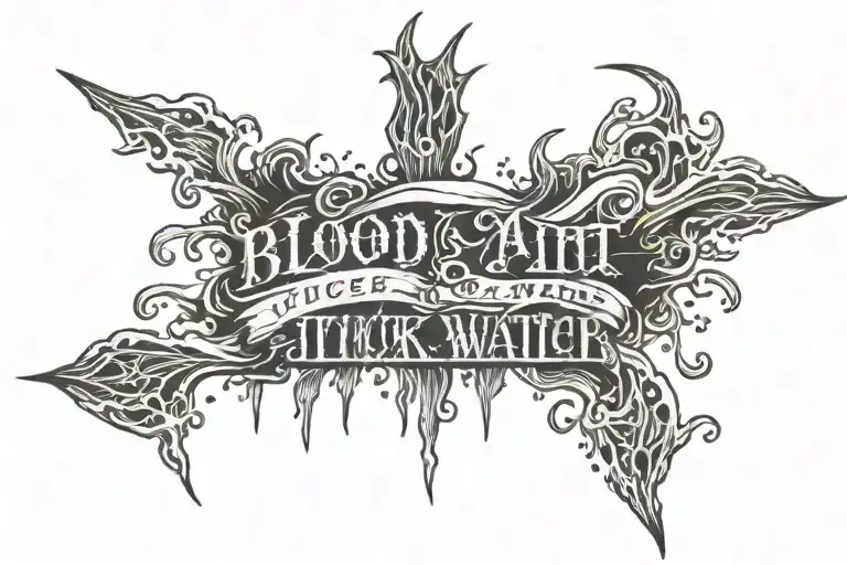 blood aint thicker than water but mud thicker than blood  tattoo design idea