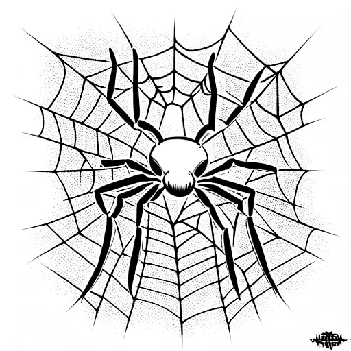 Spider tattoo design idea