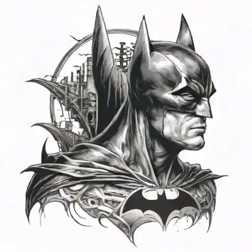 batman looking tattoo design idea