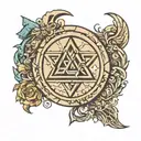 Tyr rune circle tattoo design idea