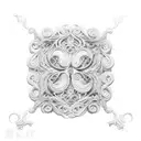 initials K L filigree tattoo design idea