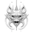 initials K L filigree tattoo design idea