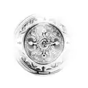 pocket watch filigree background tattoo design idea