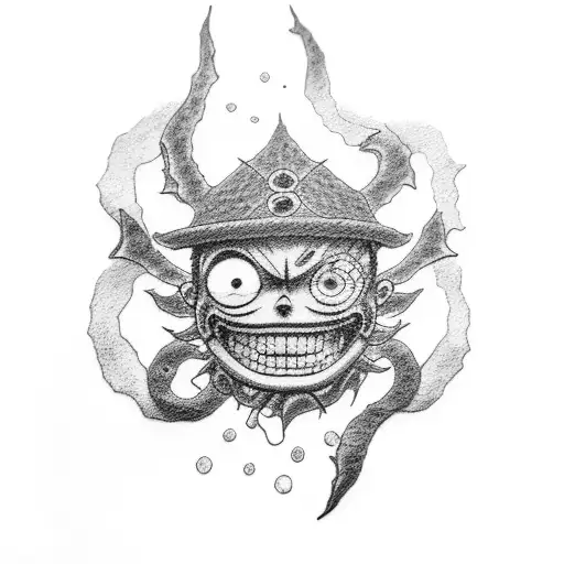 luffy  tattoo design idea