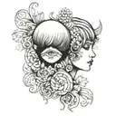 Gemini twins tattoo design idea