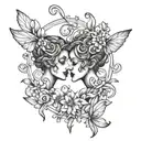 Gemini twins tattoo design idea