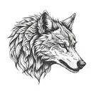 wolf ring finger tattoo design idea