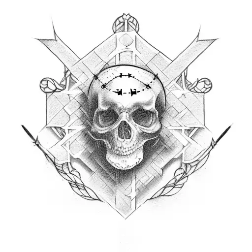 Cross with barbed wire tattoo design idea