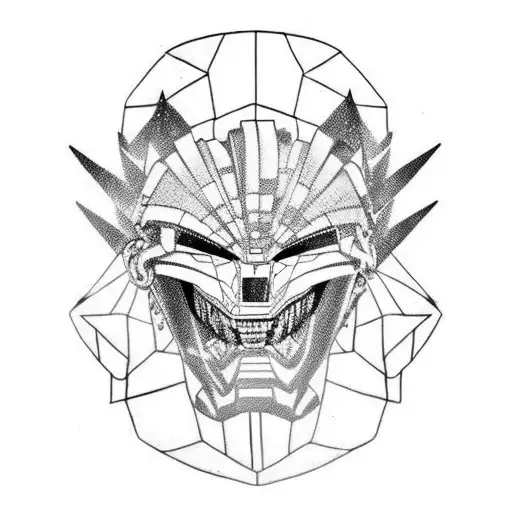 lobo robot tattoo design idea