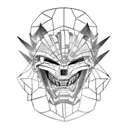 lobo robot tattoo design idea