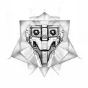 lobo robot tattoo design idea