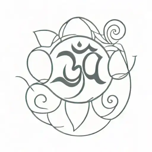 Aum tattoo design idea