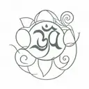Aum tattoo design idea