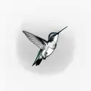 Ruby Throated Hummingbird tattoo design idea
