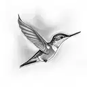 Ruby Throated Hummingbird tattoo design idea