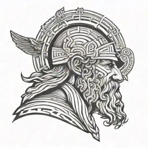 Half Greek Philosopher Half Soldier  tattoo design idea