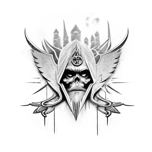 black wizard،Metal composer، sad man،musician،Rock and metal,black wizard،Metal composer، lonDepressed angel,  tattoo design idea