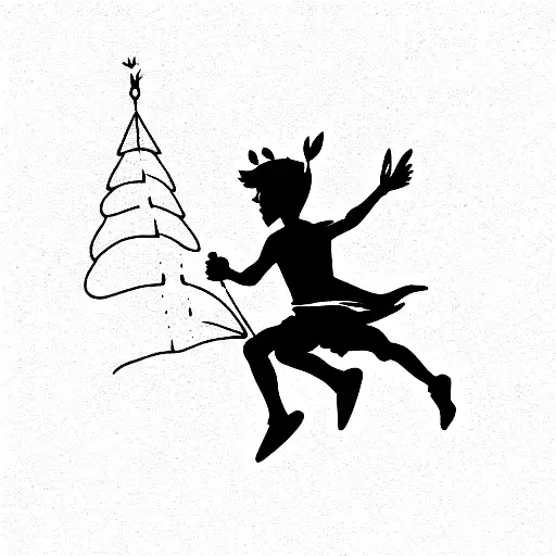 peter pan tattoo design idea