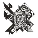 Jamaican Saggitarius arrow tattoo design idea