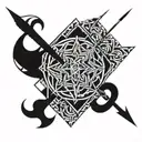 Jamaican Saggitarius arrow tattoo design idea