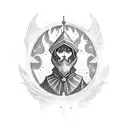 mage wizard tattoo design idea