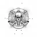 mechanic and dentist tattoo design idea