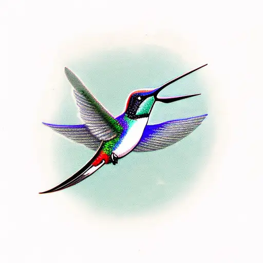 a swallow tailed humming bird on a wood plank tattoo design idea