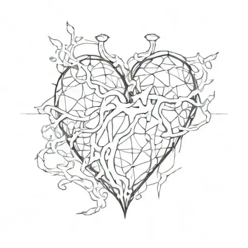 heart of glass mind of stone tattoo design idea